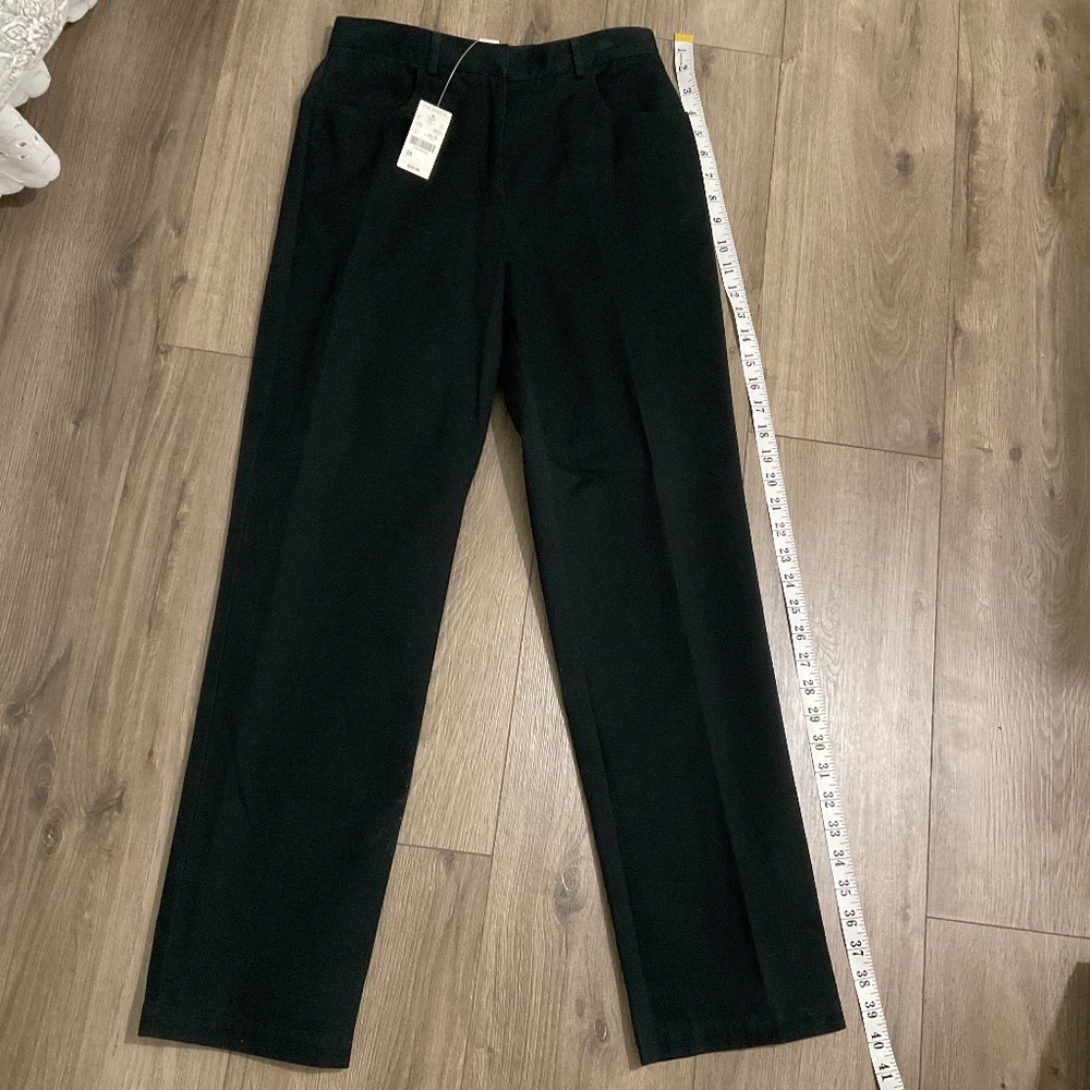 Petite Sophisticate Black Trousers Slacks Chinos